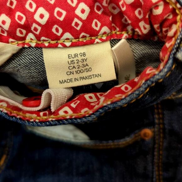 2T Girls Jeans Dark Wash &SQIN - Picture 3 of 5